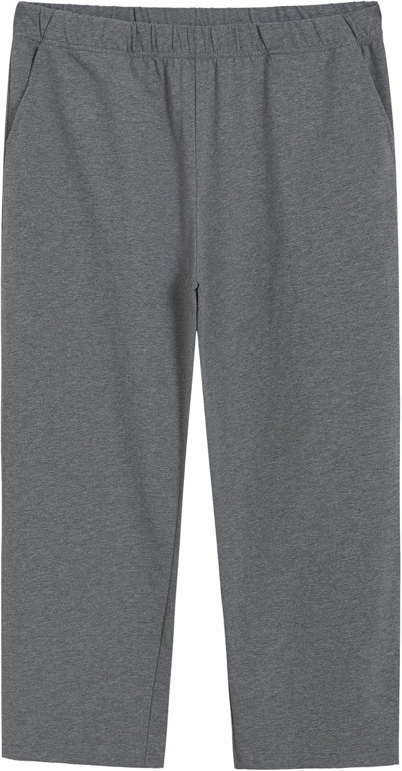 Weintee Women's Plus Size Petite Cotton Pull On Pants with Pockets