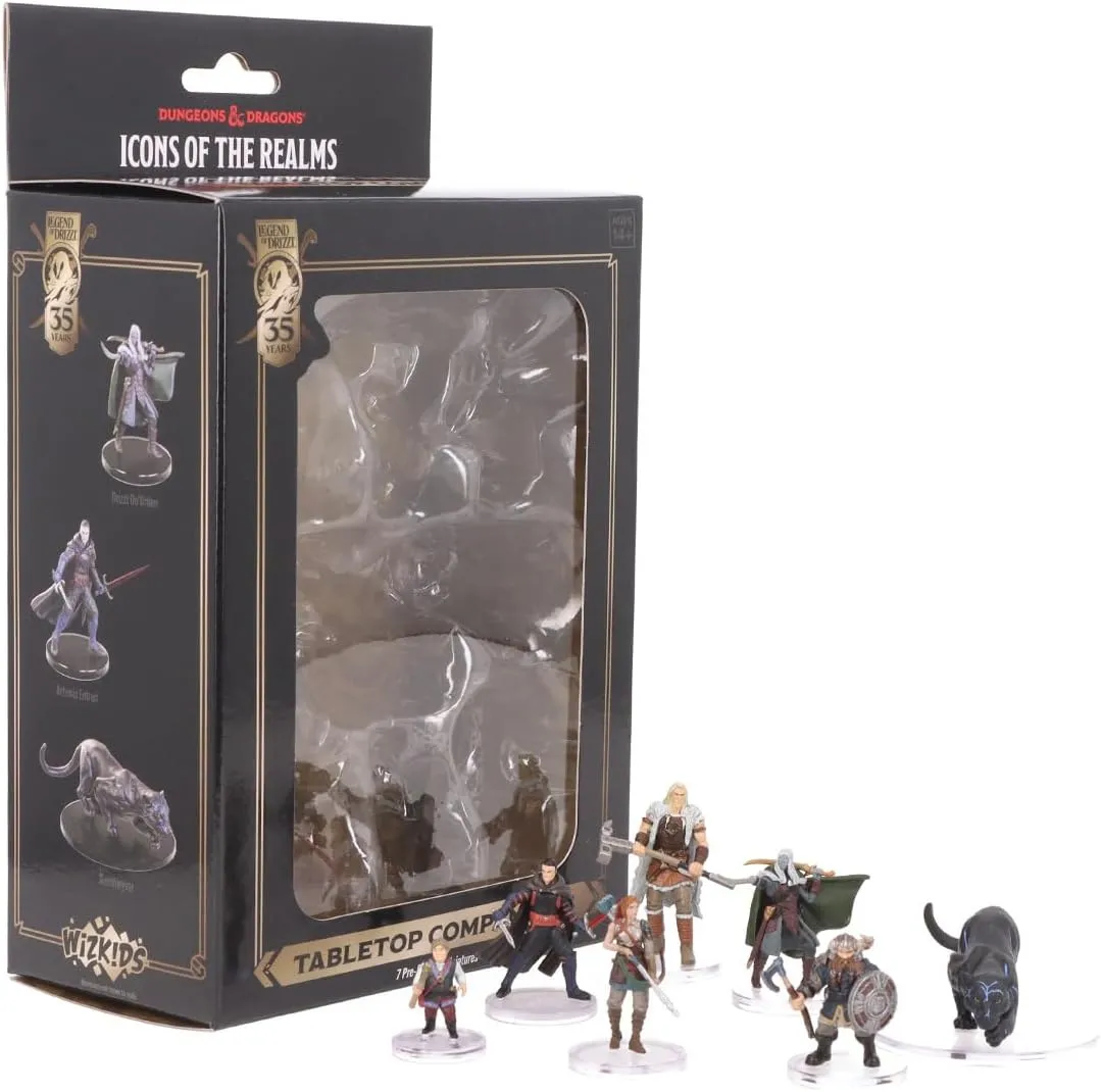 WizKids D&D The Legend of Drizzt 35th Anniversary - Tabletop Companions Boxed Set Dungeons and Dragons Miniatures