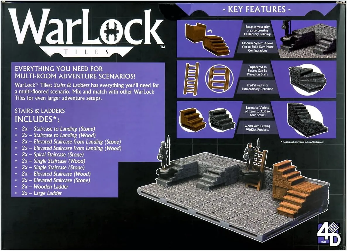WizKids Warlock Tiles: Accessory – Stairs & Ladders