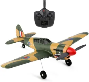 WLtoys XK A220 P40 384mm Wingspan 2.4GHz 4CH RC Transmitter & Battery, Remote Control Airplane 3D/6G Mode Switchable 6-Axis Gyro - RTF RC Airplane Toy Vehicle for Adults (HELIDIRECT)…
