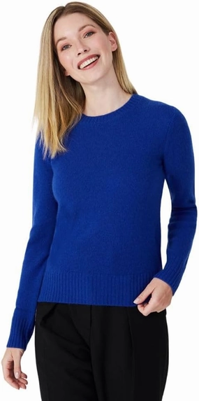 Women's 100% Pure Cashmere Long Sleeve Crew Neck Sweater - Soft, Warm, and Stylish Winter Knit Pullover