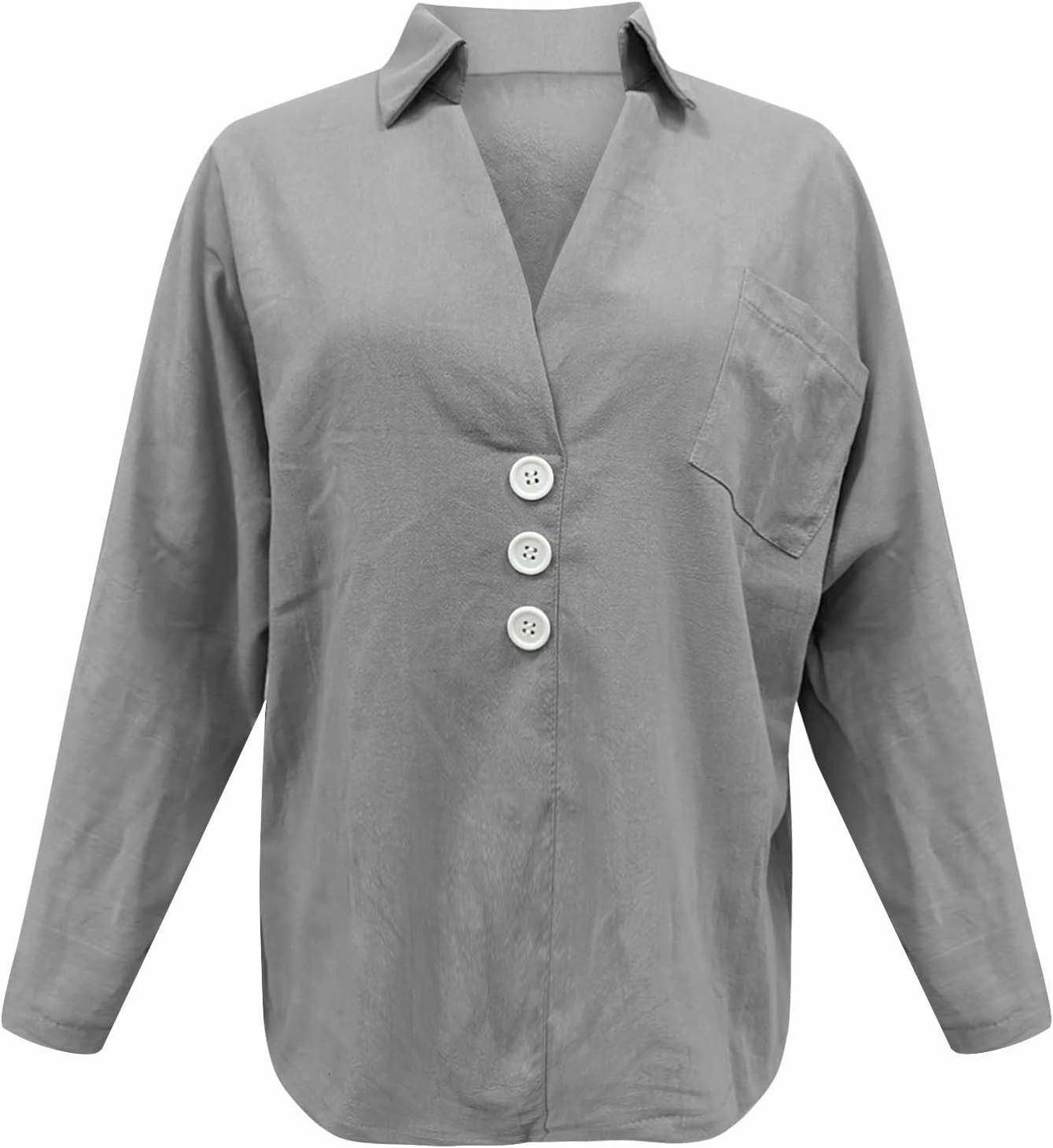 Womens Long Sleeve Button Down Women's Floral Butterfly Print Natural Autumn Casual Long Sleeve Loose Fit Collared