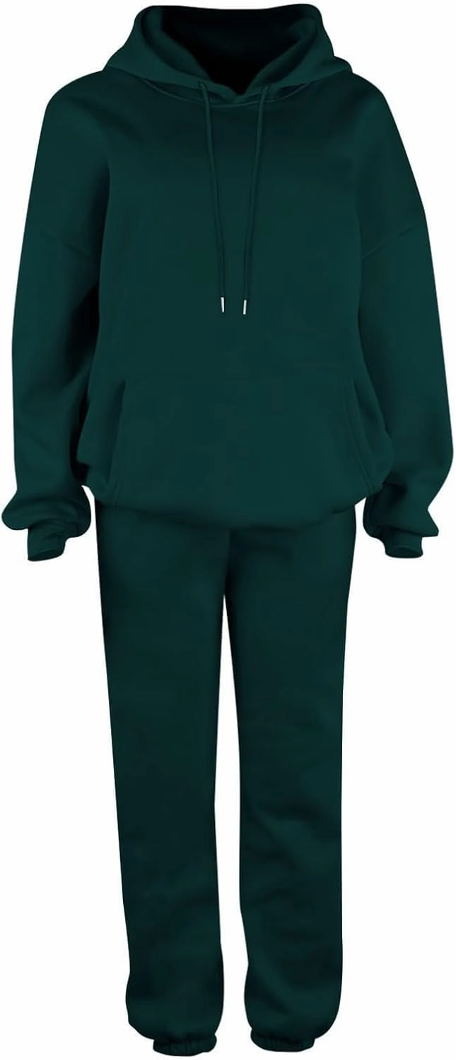Womens Sweatsuits 2 Piece Set Oversized Matching Sweatshirt Baggy Fashion Lounge Sweatpants Set Tracksuit