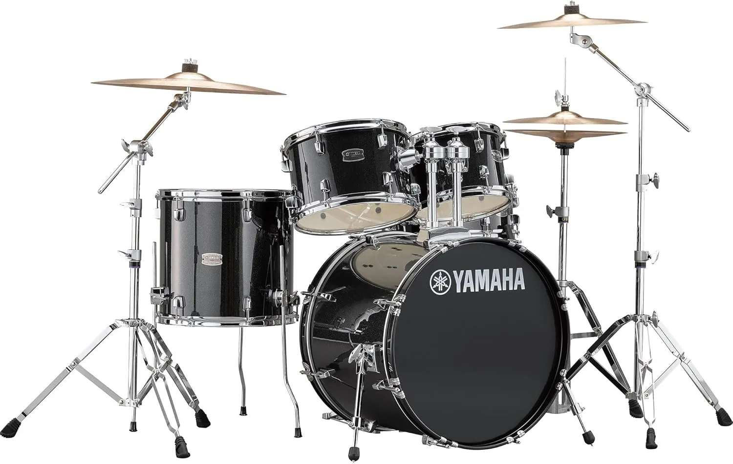 Yamaha Rydeen 5pc Shell Pack with 20" Bass Drum, Black Glitter