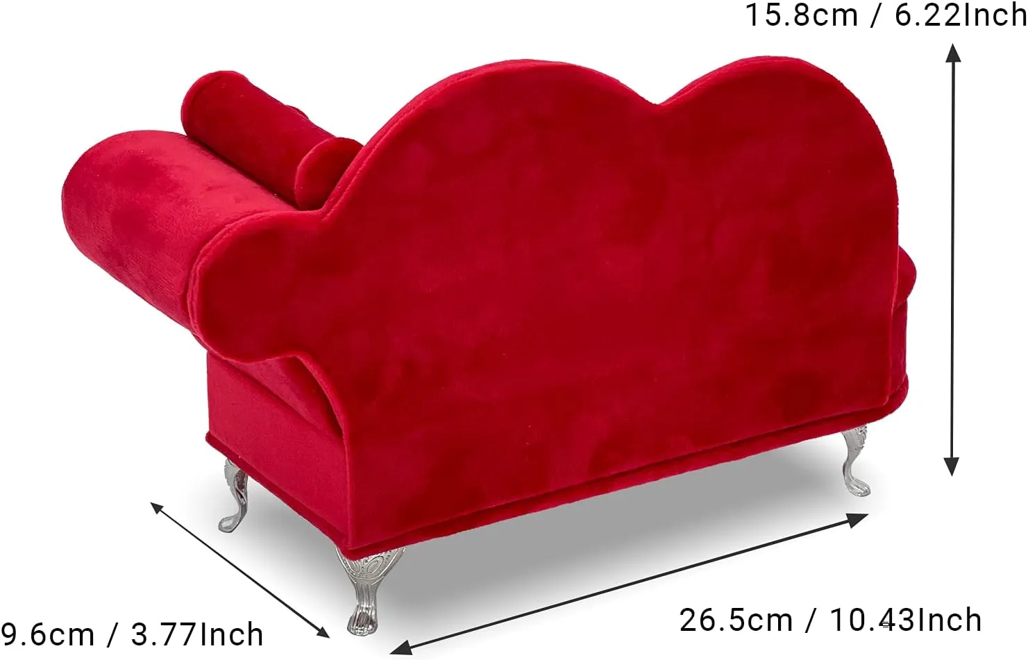 Yikko 1/6 Sofa Cushions for Dollhouse Living Room or Bedroom Decor, 12inch Dolls Accessories, Furniture for Blythe-Doll, Gift for Girls and Women Jewelry Box(A20-YS32)