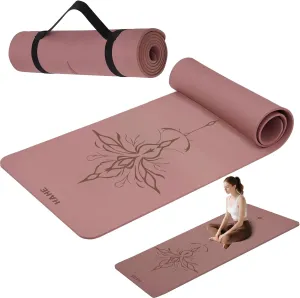 Yoga Mat Thick (8MM,1/3"), Eco-Friendly POE Non Slip Yoga Mat, High Rebound & Shock Absorption, Anti-Tear & Sweat-Resistant for Yoga, Fitness, Home, Workouts, Large Pilates Mats 72"x24" with Carrying Strap