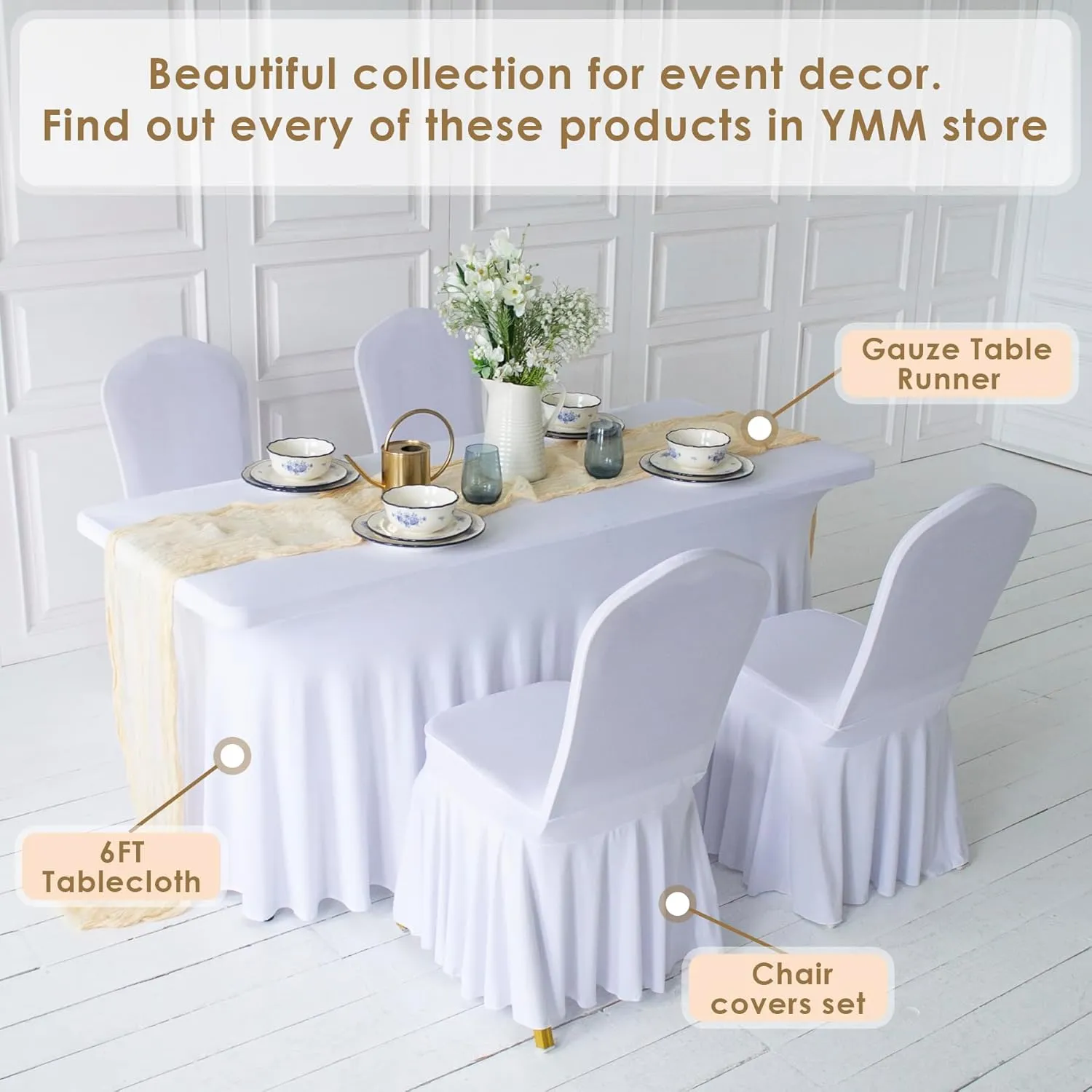 Your Magic Moment Cheesecloth Table Runner Ivory Set of 4 pc 142 in 12ft Long Cream Gauze Table Runner Bohemian Wedding Baby Shower Decorations Bridal Shower Decor Rustic Table Cloth Table Cover