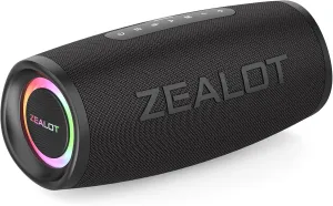 ZEALOT IPX7 Waterproof Bluetooth Speaker 50W: 20H Playtime, BassUp Tech, Wireless Stereo Sound for Poolside, Camping Movie Night, RV Trips - Perfect for Outdoor Enthusiasts, Birthday Gifts