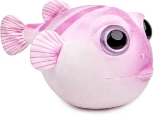 ZHONGXIN MADE Cute Pufferfish Plush - Soft Lifelike 13inch Pink Pufferfish Stuffed Animal, Simulation Pattern Pink Puffers Stuffed Toys Dolls, Gifts for Kids