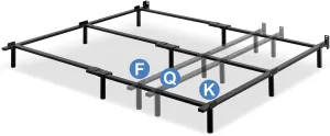 ZINUS Paige Compack Adjustable 7 Inch Heavy Duty Bed Frame, for Box Spring and Mattress Sets, Fits Full Queen King